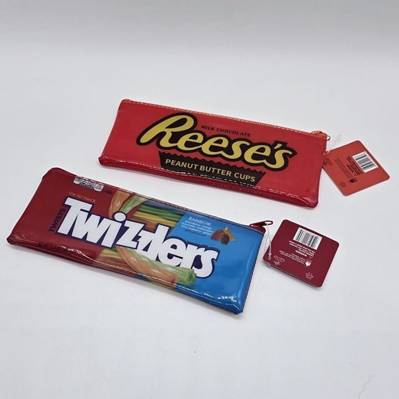 Reese’s Twizzlers Zip Pouch Pencil Case Set NWT - Picture 2 of 5